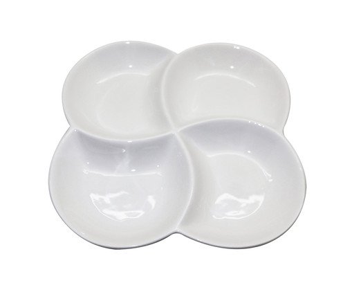 Petisqueira em Cristal Ecológico Blanc Trevo, branco | WestwingNow