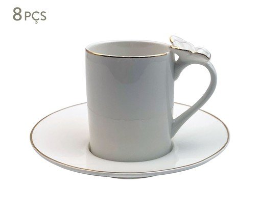 Jogo de Xícaras para Chá Ramoudie, branco | WestwingNow