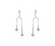 Brinco Haste Articulável com Zircônias Aço Inoxidável - 1,5X0,3cm, Prata ou Metálico | WestwingNow