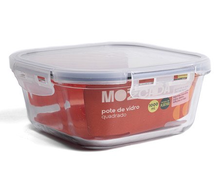 Pote de Vidro Hermético Quadrado Mozcada | Westwing
