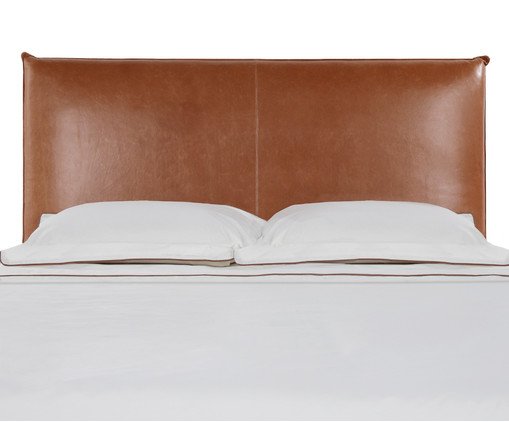 Cabeceira em Couro Sova Caramelo, beige | WestwingNow