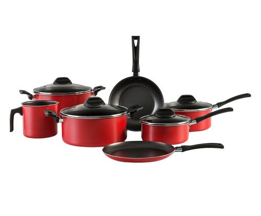 Jogo de Panelas Garlic Seven, Vermelho | WestwingNow