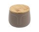 Pote com Tampa em Bambu Rosto Dolomita Oikos Fendi, Marrom | WestwingNow