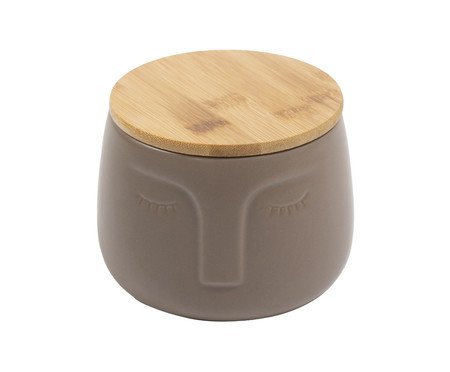 Pote com Tampa em Bambu Rosto Dolomita Oikos Fendi | Westwing