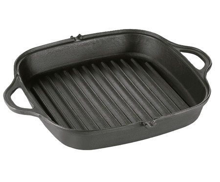 Frigideira Grill Quadrada Alça de Ferro