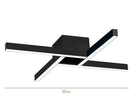 Plafon de Led 22W Maze Preto Bivolt | Westwing