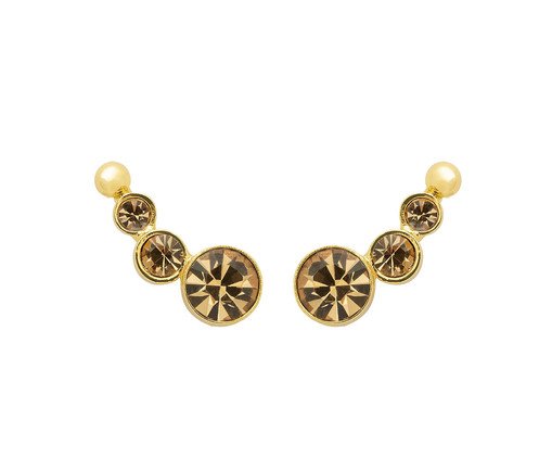 Brinco Bubble Cristal Ouro 18K, gold | WestwingNow