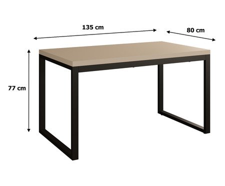 Mesa de Jantar Yon R - 4 Cadeiras Alloa - Areia | Westwing