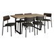 Mesa de Jantar Yon R - 4 Cadeiras Alloa - Grafite, grey | WestwingNow