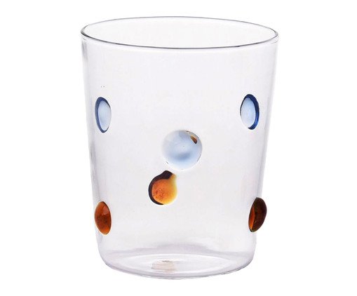Copo Transparente com Bolinhas Coloridas II, multicolor | WestwingNow