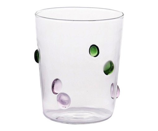 Copo Transparente com Bolinhas Coloridas I, multicolor | WestwingNow