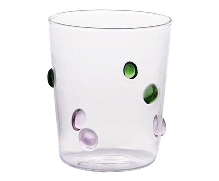 Copo Transparente com Bolinhas Coloridas I | Westwing