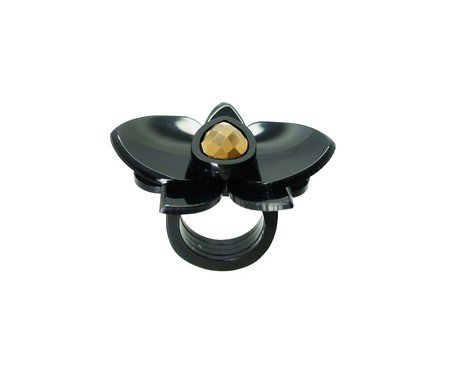 Anel Orquídea Preto | Westwing