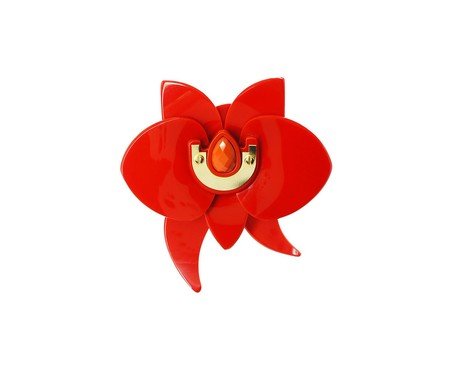 Broche Orquídea Vermelho