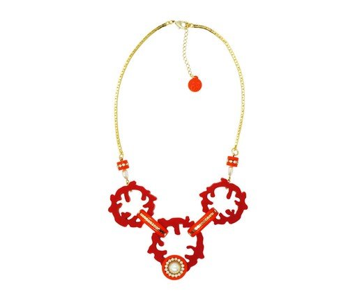 Colar Argola Coral Vermelho, Vermelho | WestwingNow