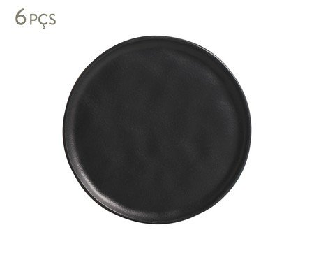 Jogo de Pratos para Sobremesa Bio Matte Preto | Westwing