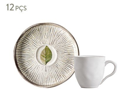 Jogo de Xícaras para Café Bio Evergreen Floral | Westwing