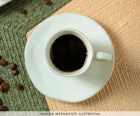 Jogo de Xícaras para Café Orgânico Glam Branco | Westwing