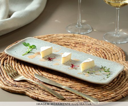 Jogo de Travessas Retangular Pequena Orgânico Vanilla Cru | Westwing