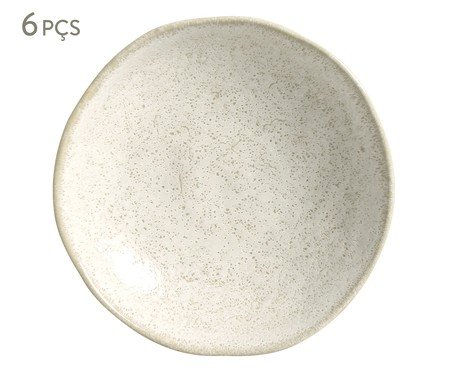 Jogo de Pratos Fundo Orgânico Vanilla Cru | Westwing