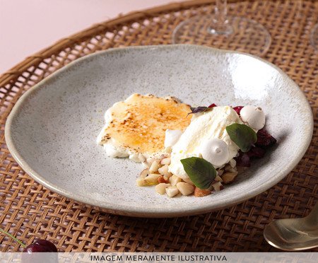 Jogo de Pratos Fundo Orgânico Vanilla Cru | Westwing