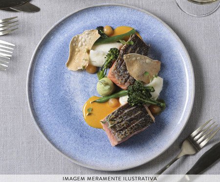 Jogo de Pratos Raso Bio Wave Azul | Westwing