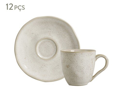 Jogo de Xícaras para Café Orgânico Latte Cru, Bege | WestwingNow