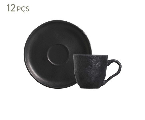 Jogo de Xícaras para Café Bio Matte Preto, Preto | WestwingNow