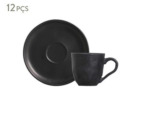 Jogo de Xícaras para Café Bio Matte Preto | Westwing