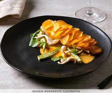 Jogo de Pratos Raso Orgânico Eclipse Preto | Westwing