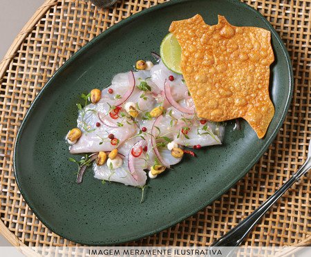 Jogo de Travessas Oval Orgânico Greenery Verde | Westwing