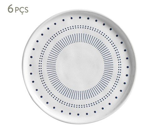 Jogo de Pratos para Sobremesa Bio Astral Étnico, Branco | WestwingNow