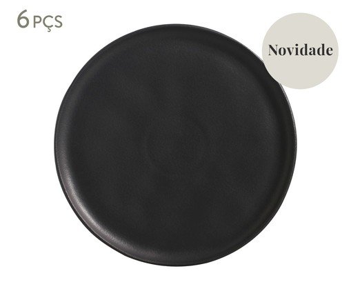 Jogo de Pratos Raso Bio Matte Preto, Preto | WestwingNow