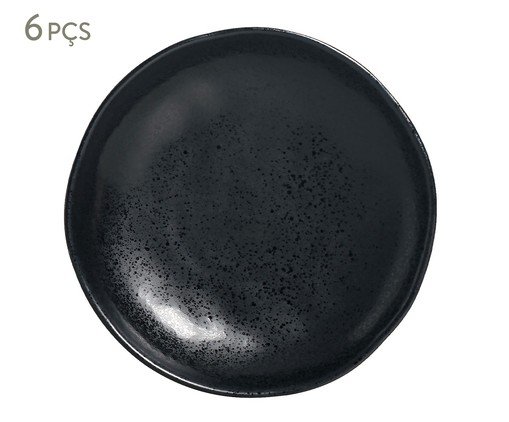 Jogo de Pratos Fundo Bio Eclipse Preto - 22,5cm, Preto | WestwingNow