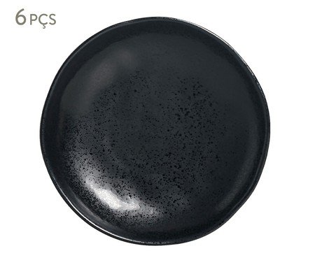 Jogo de Pratos Fundo Bio Eclipse Preto - 22,5cm | Westwing