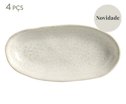 Jogo de Travessas Oval Funda Orgânico Vanilla Cru, Bege | WestwingNow