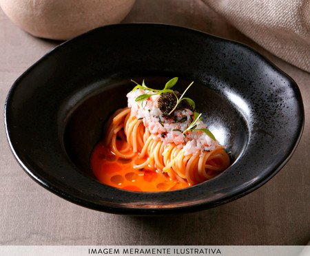 Jogo de Pratos para Sobremesa Fundo Orgânico Eclipse Preto | Westwing