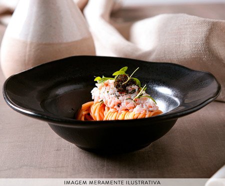 Jogo de Pratos para Sobremesa Fundo Orgânico Eclipse Preto | Westwing