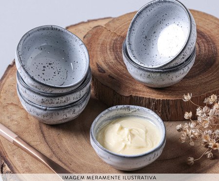 Jogo de Ramequins Pequeno Orgânico Echo Branco | Westwing