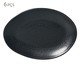 Jogo de Pratos para Sobremesa Oval Orgânico Eclipse Preto, Preto | WestwingNow