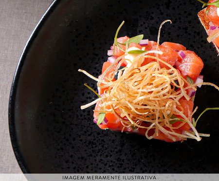 Jogo de Pratos para Sobremesa Oval Orgânico Eclipse Preto | Westwing