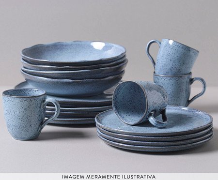 Aparelho de Jantar Bio Breeze Azul Claro | Westwing