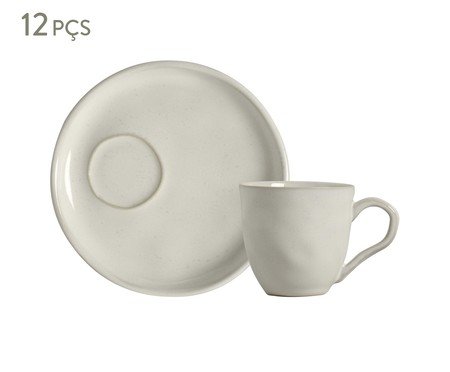 Jogo de Xícaras para Café Descentralizado Bio Glam Branco