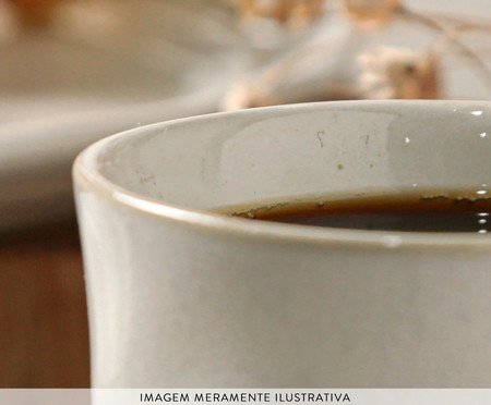 Jogo de Xícaras para Café Descentralizado Bio Glam Branco | Westwing