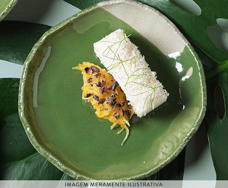 Jogo de Pratos para Sobremesa Eco Stone Amazônia Verde | Westwing