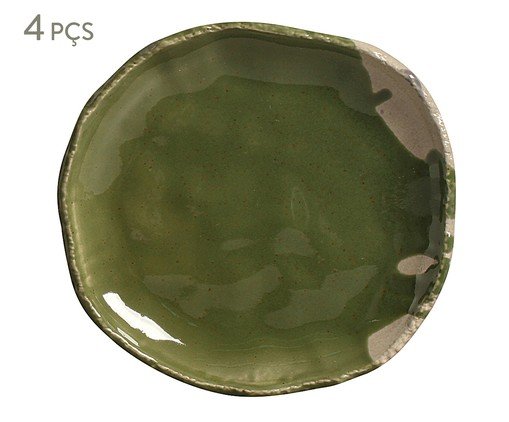 Jogo de Pratos para Sobremesa Eco Stone Amazônia Verde, Verde | WestwingNow