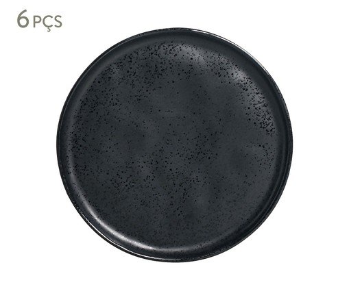 Jogo de Pratos para Sobremesa Bio Eclipse Preto, Preto | WestwingNow