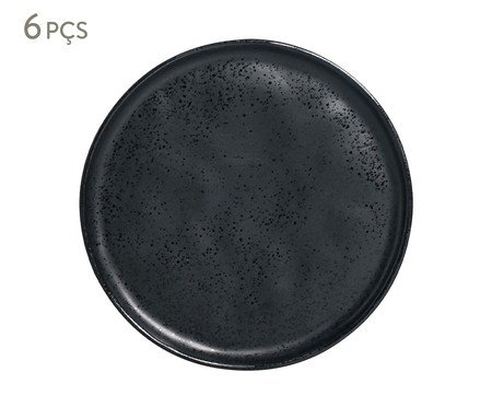 Jogo de Pratos para Sobremesa Bio Eclipse Preto | Westwing