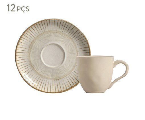 Jogo de Xícaras para Café Bio Mirage Étnico, Bege | WestwingNow