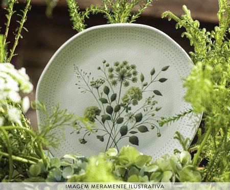 Jogo de Pratos para Sobremesa Orgânico Ammi Floral | Westwing